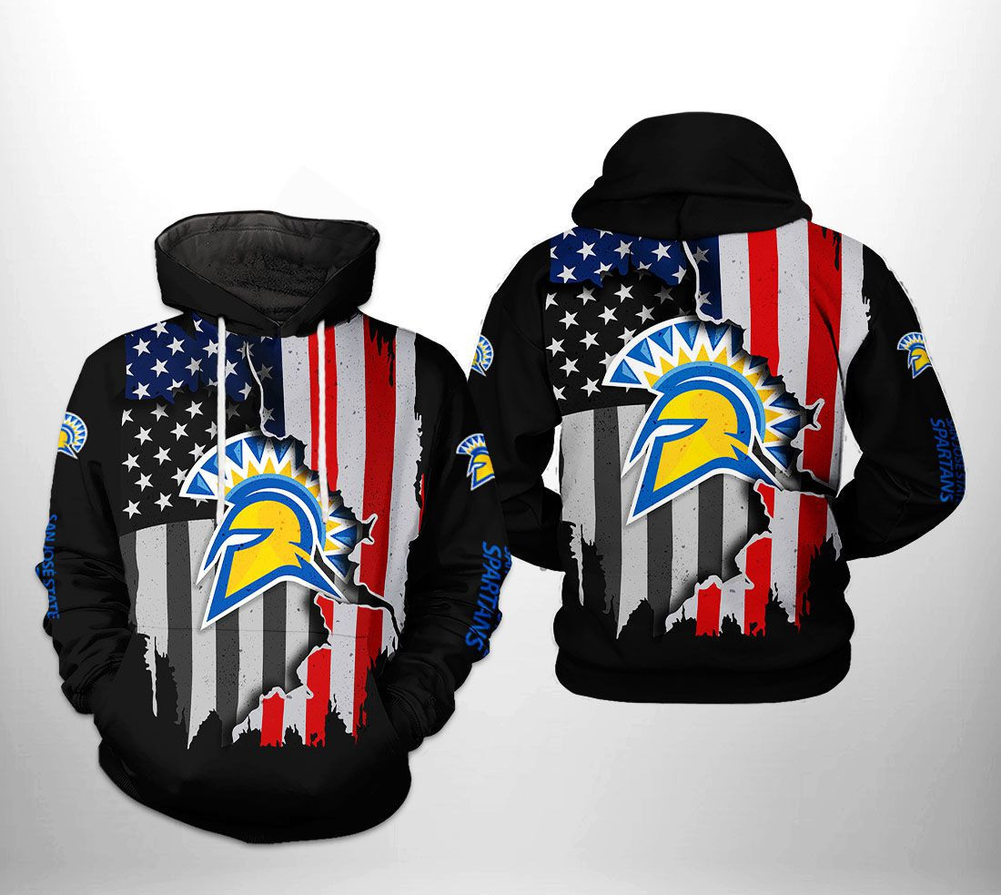 San Jose State Spartans US Flag 3D All Over Print Hoodie & Zip Hoodie