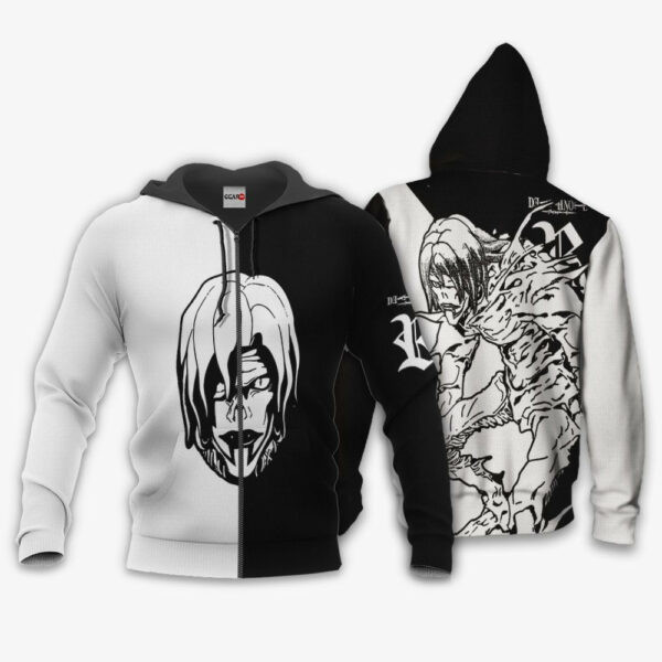Death Note Rem Anime 3k339   Cartoon 3d Hoodie Zip Hoodie 1533