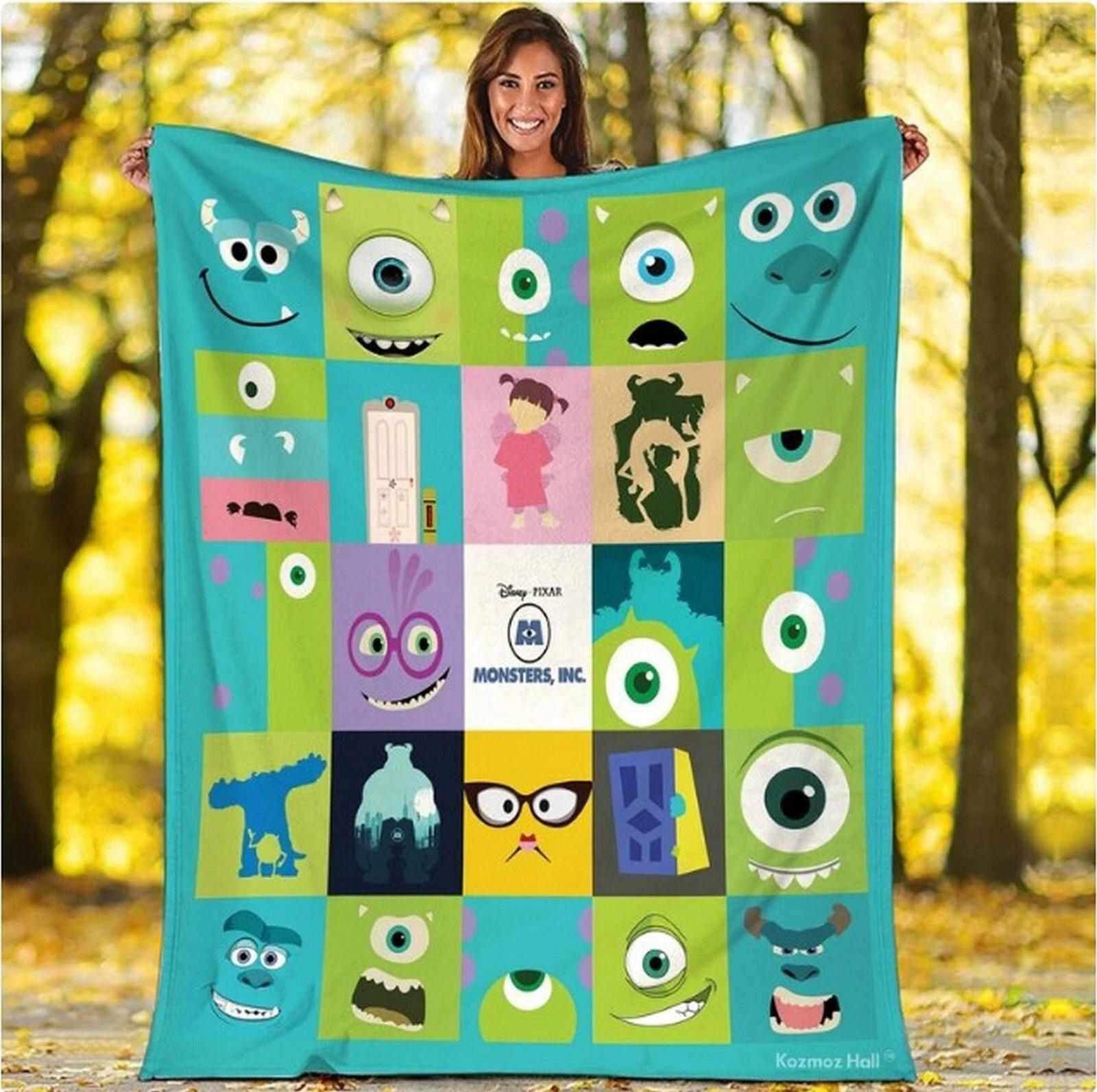 Monster Inc Blanket Monster University Fleece Sherpa Blanket