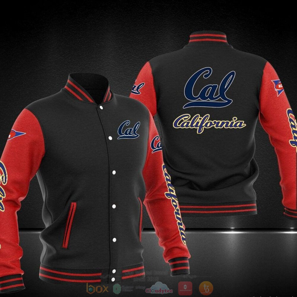 California Golden Bears Black Red Baseball Jacket