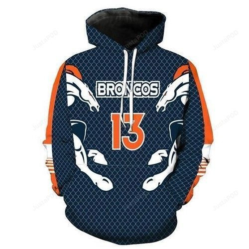 Denver Broncos Number 13 2020 3D All Over Print Hoodie & Zip Hoodie