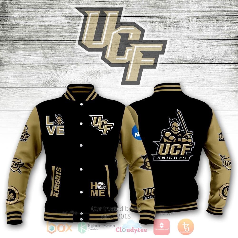 UCF Knights Black Gold Baseball Jacket