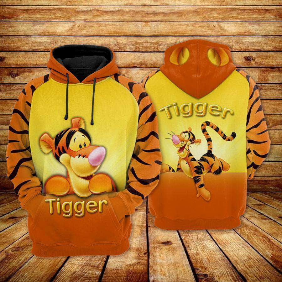 Tigger Cute Happy Art Pooh Friends 3D All Over Print Hoodie & Zip Hoodie
