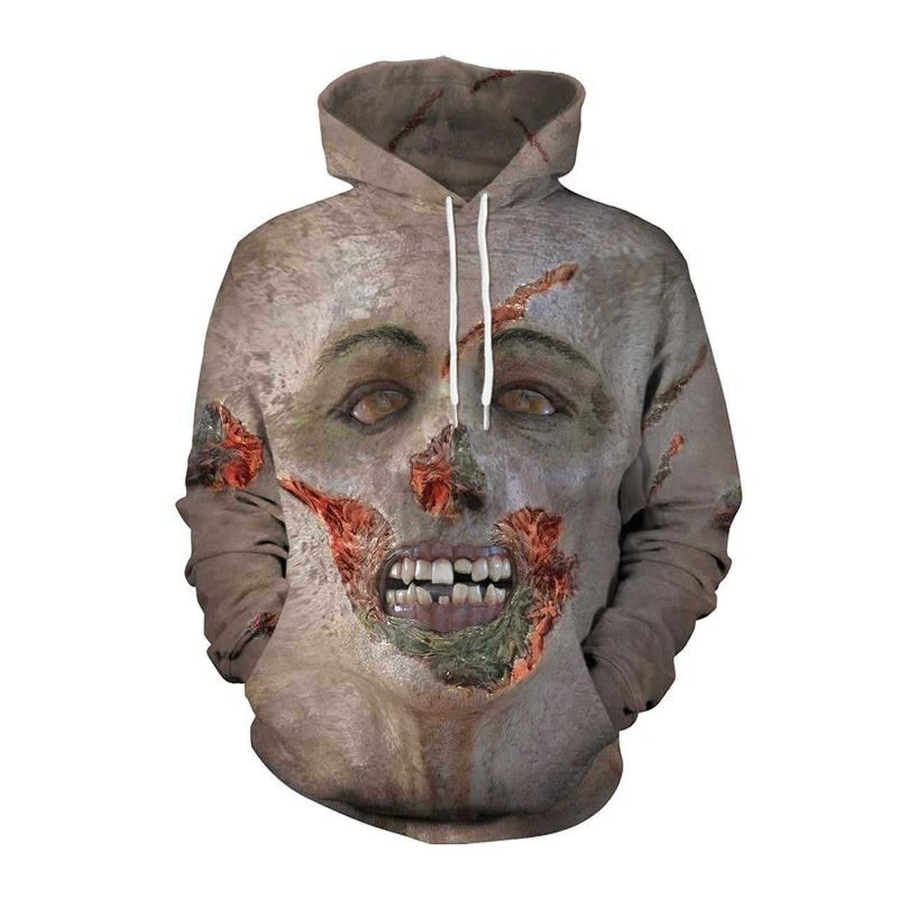 Halloween Zombie Face Print 3D All Over Print Hoodie & Zip Hoodie
