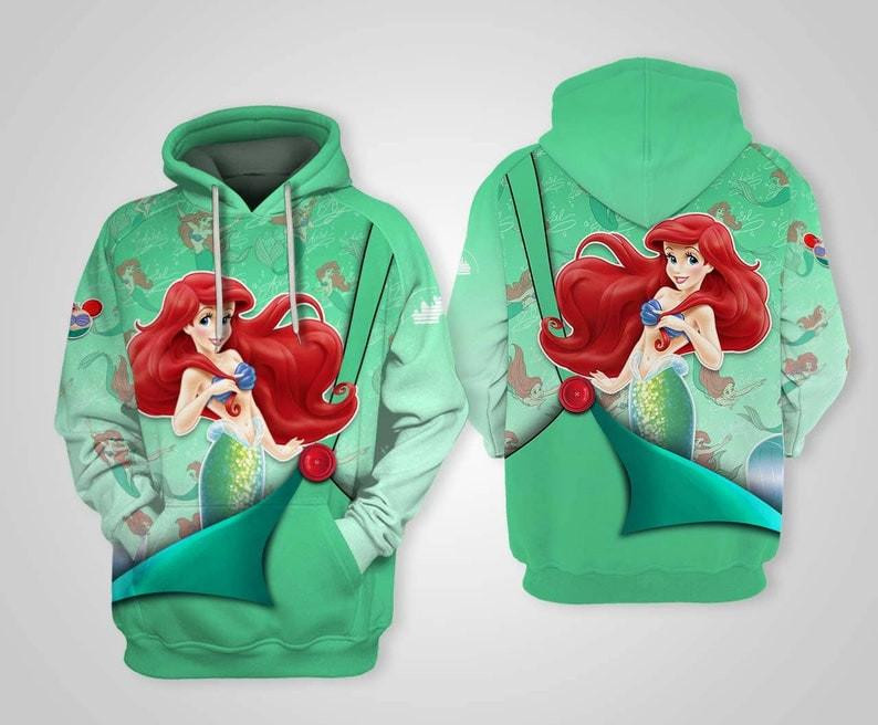 Ariel Princess, The Little Mermaid Disney, Princess All Over Print Hoodie, Zip Hoodie