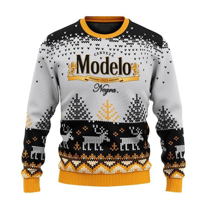 Personalized Modelo Reindeer Ugly Christmas Sweater