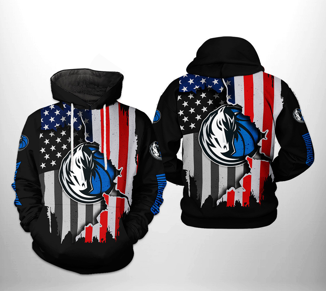 Dallas Mavericks US Flag Team 3D All Over Print Hoodie & Zip Hoodie