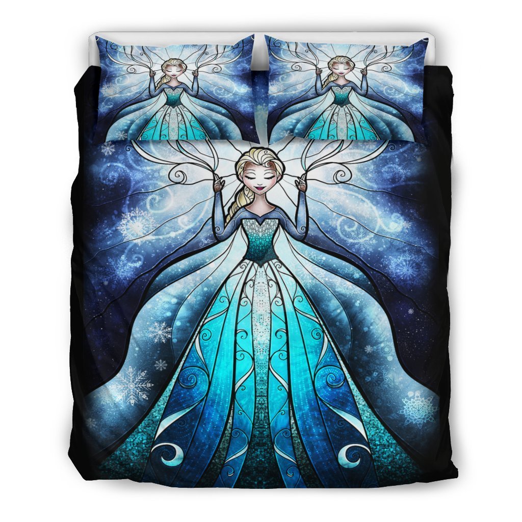 Frozen Bedding Set Frozen Elsa Stained Glasses Style Duvet Covers