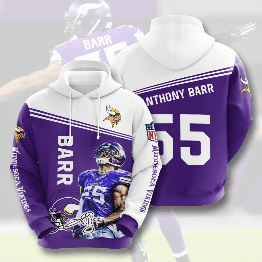 Anthony Barr Minnesota Vikings 3D All Over Print Hoodie & Zip Hoodie