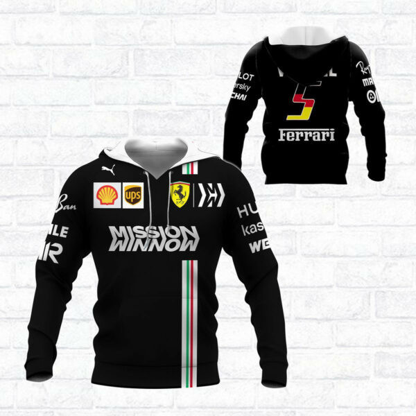 Sebastian Vettel Ferrari Racing Car F1 7k981 3d Zip Hoodie Hoodie Ii0 2627