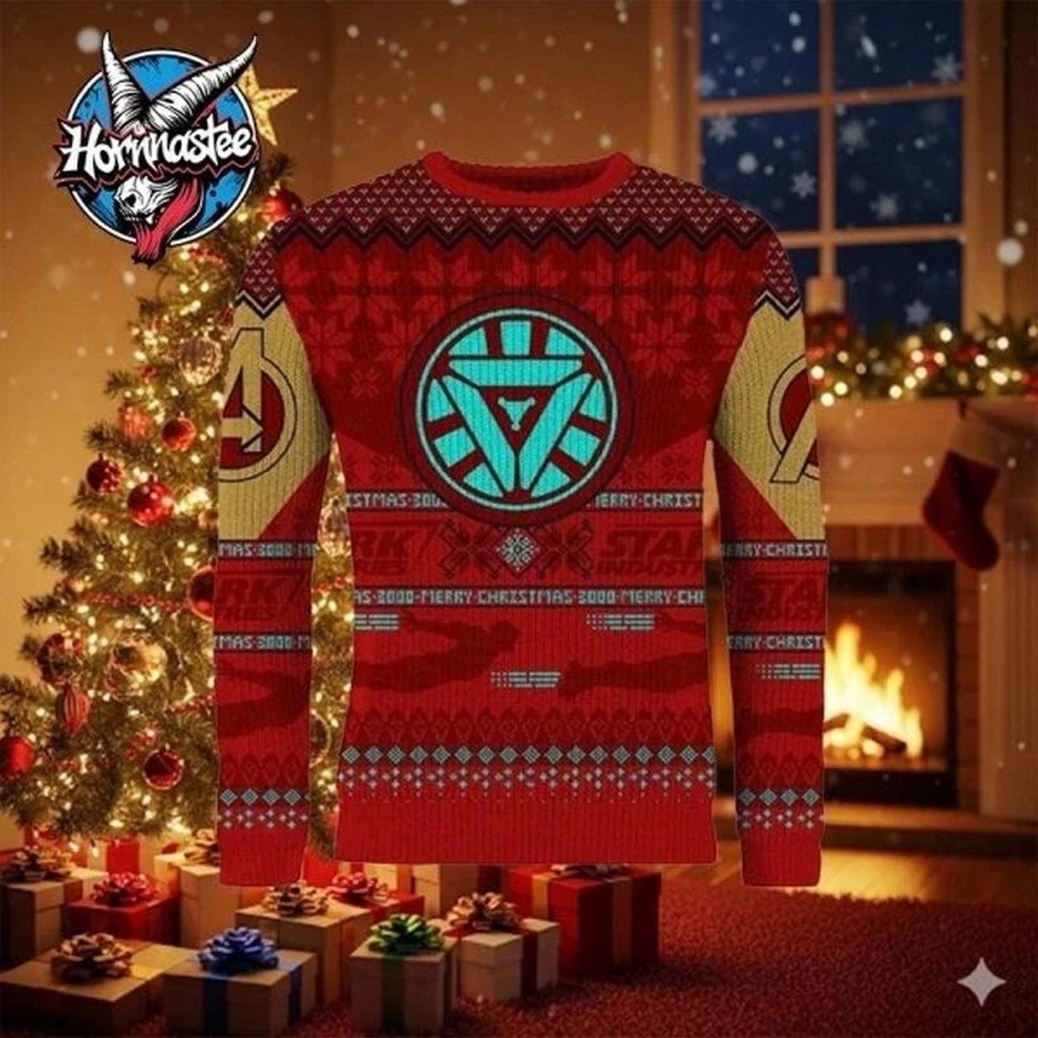 Iron Man I Love Christmas 3000 Marvel Ugly Christmas Sweater