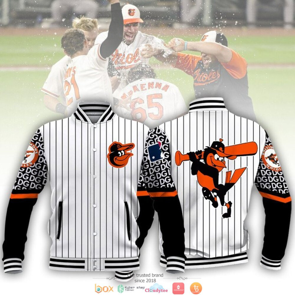 Baltimore Orioles Black White Baseball Jacket