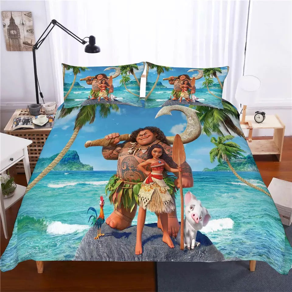 Moana Bedding Set DN Moana And Maui On The Island Duvet Covers