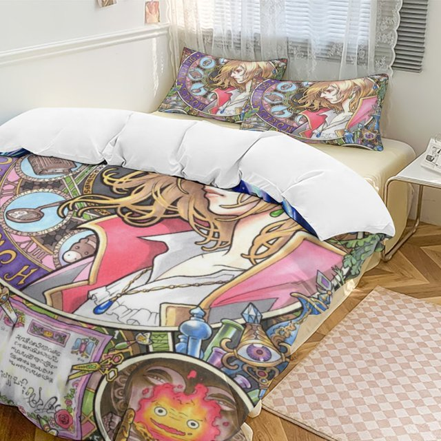 SGhibli Bedding Set Howls Moving Castle Art Duvet Covers
