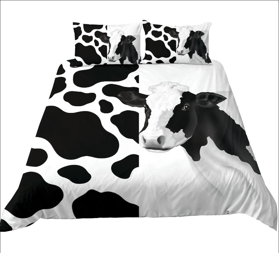 Cow Bedding Set Cow Skin Fur Graphic Pattern Duvet Covers