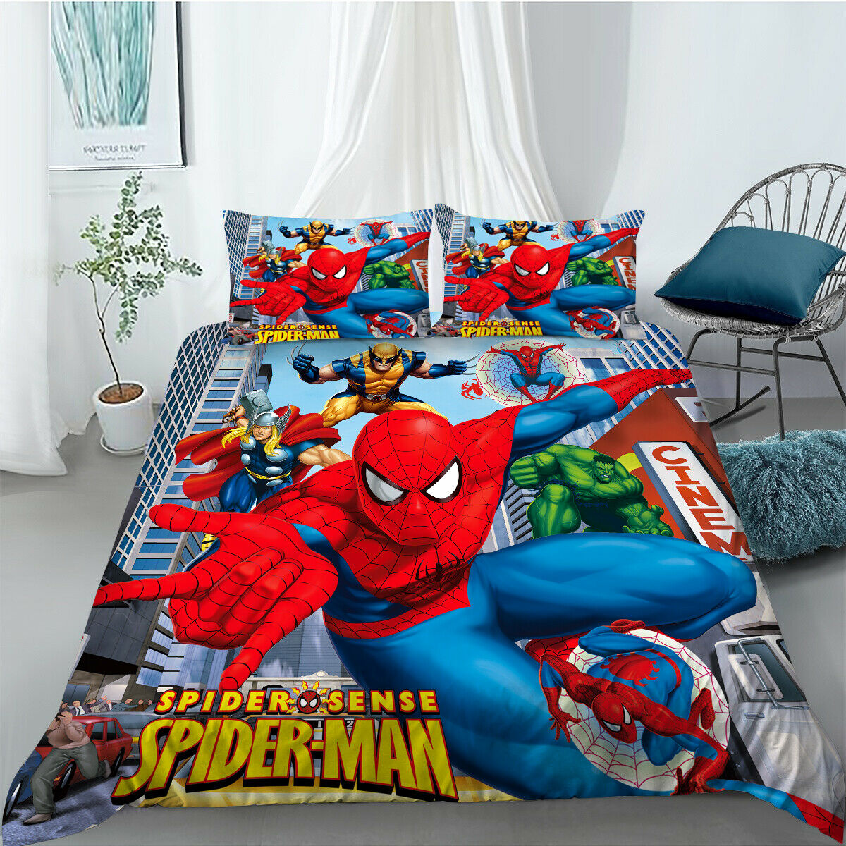 Spiderman Bedding Set MV Spiderman And Hulk Thor Duvet Covers