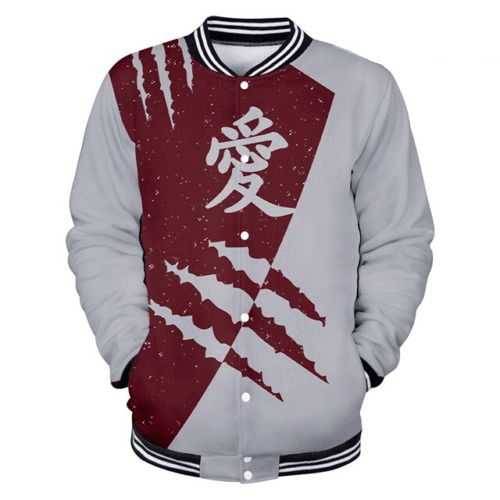 Gaara Anime Naruto Shippuden Naruto Anime Baseball Jacket 169