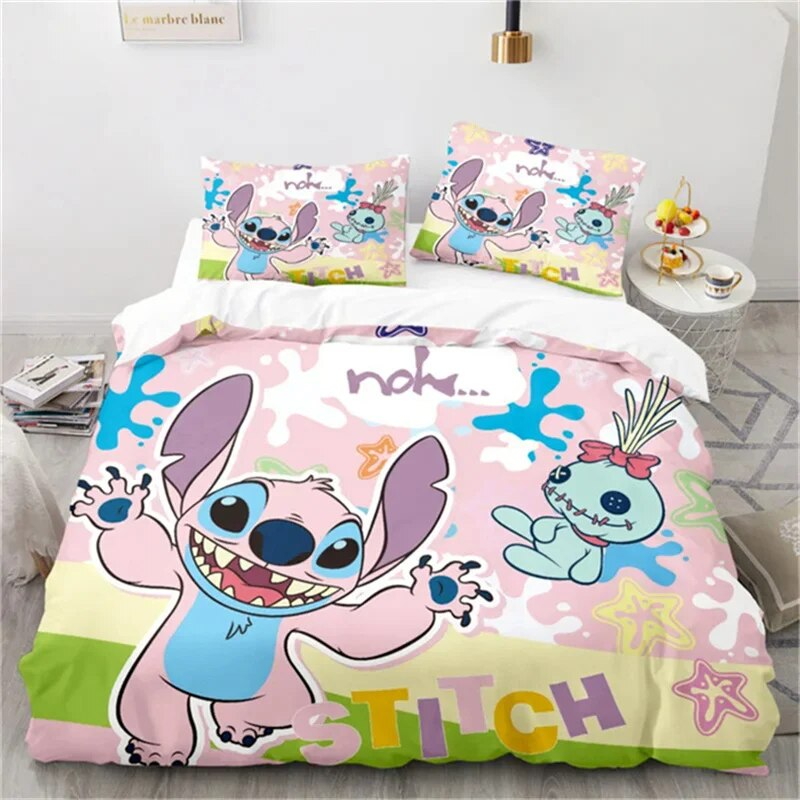 Stitch Bedding Set DN Angel And Scrump Waterpaint Duvet Covers