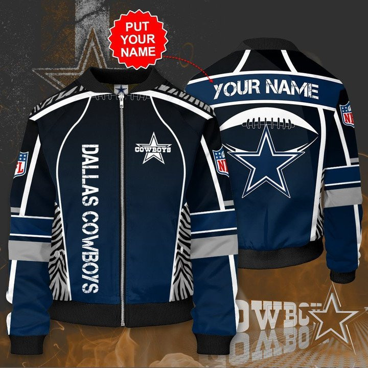 Cowboys Custom Name Protect Bomber Jacket