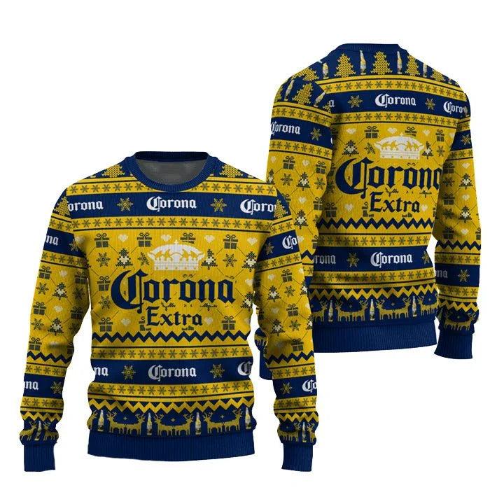 Corona Extra Snowing Ugly Christmas Sweater