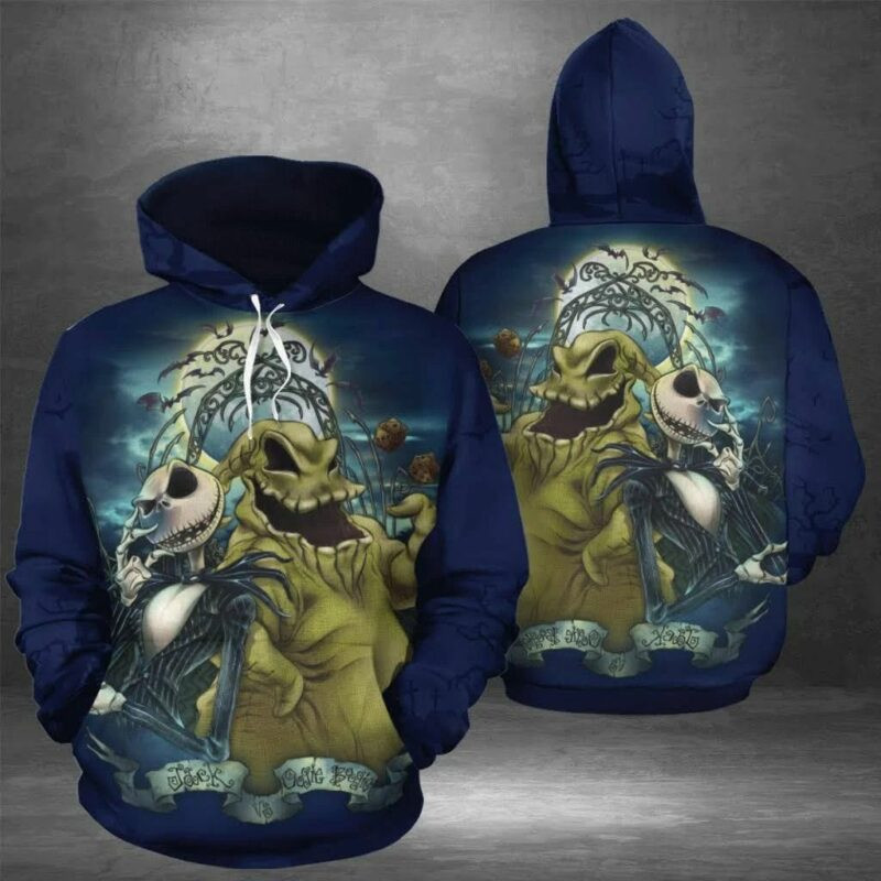 Jack Skellington Oogie Boogie Gift Over Print 3d Hoodie Zip Hoodie