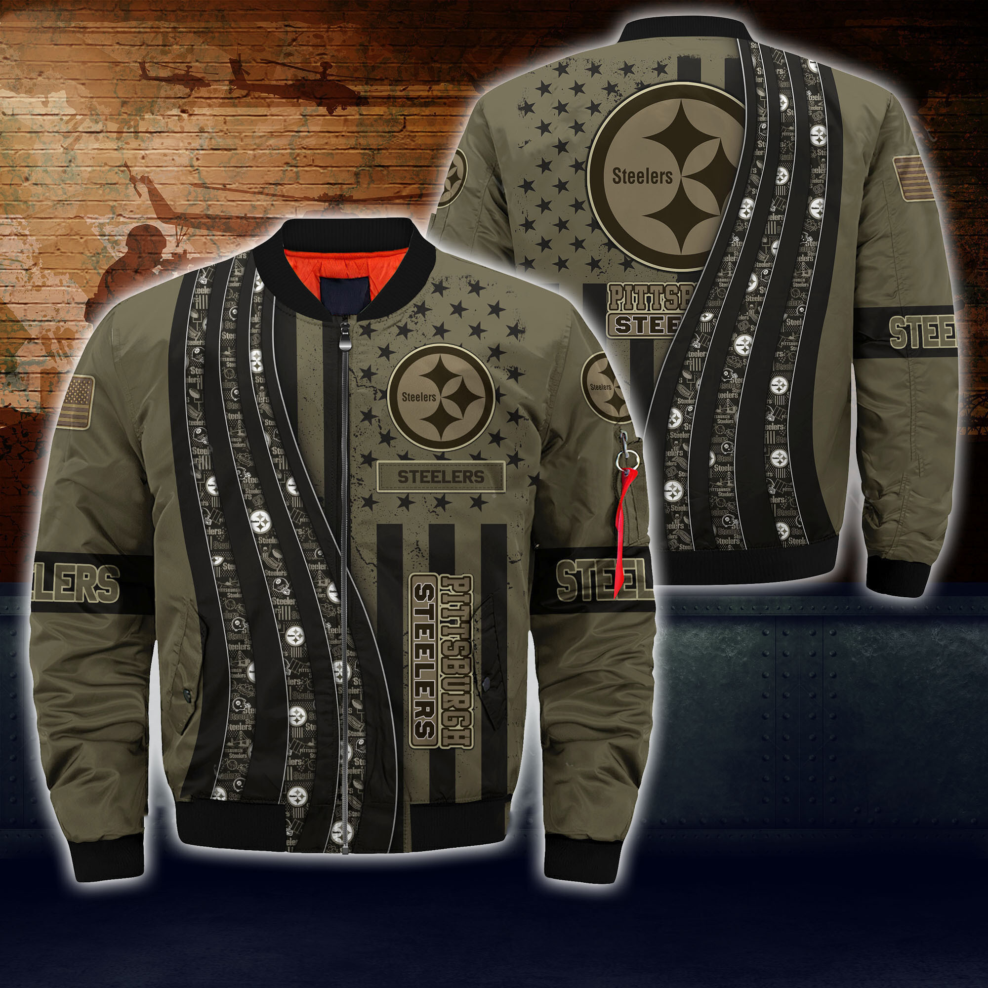 Pittsburgh Steelers Thick Bomber Jacket CS95