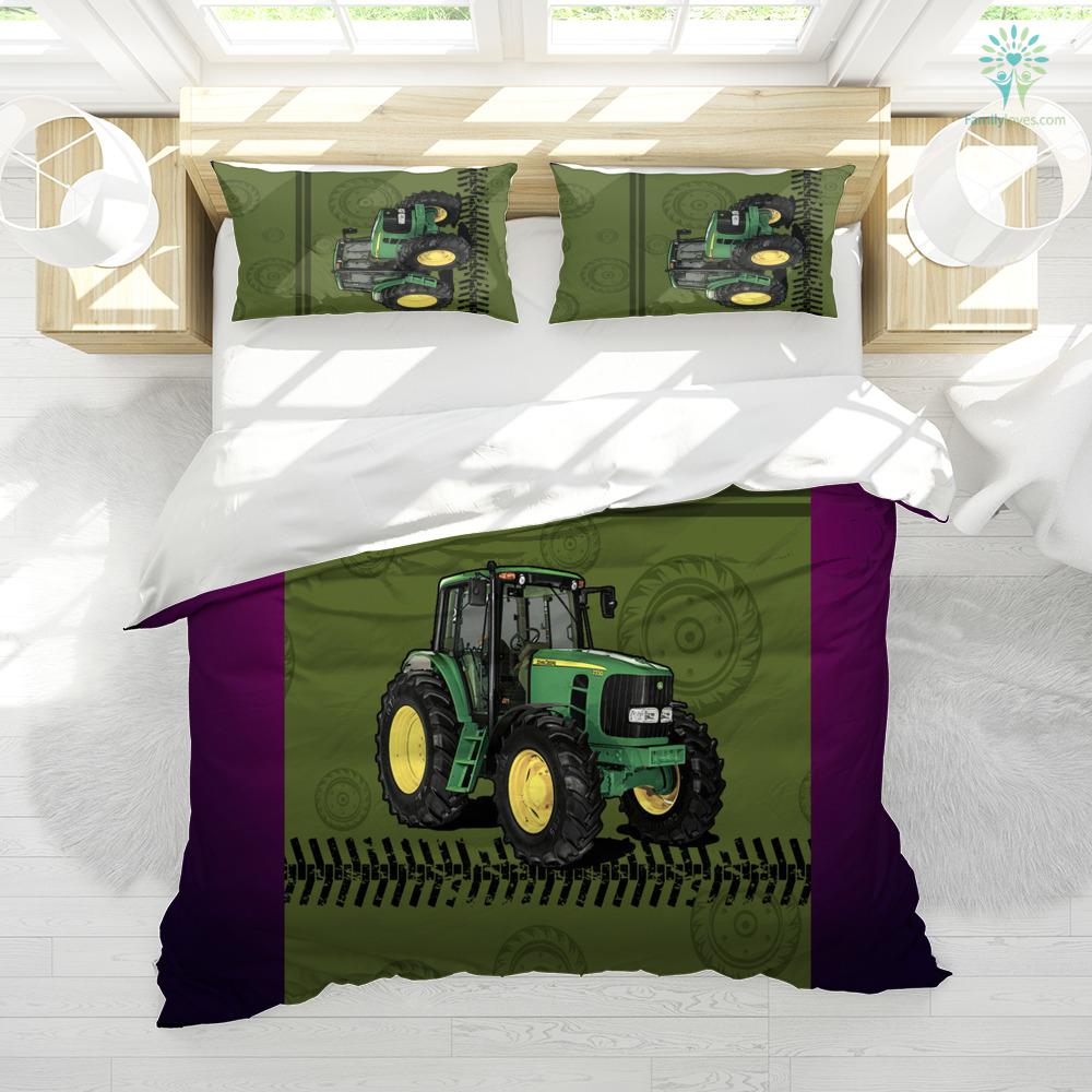 Farmer Bedding Set Farmer Tractor Graphic Wheel Pattern Duvet Covers
