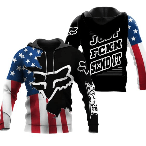 Fox Racing X American Flag 3d Hoodie 1641