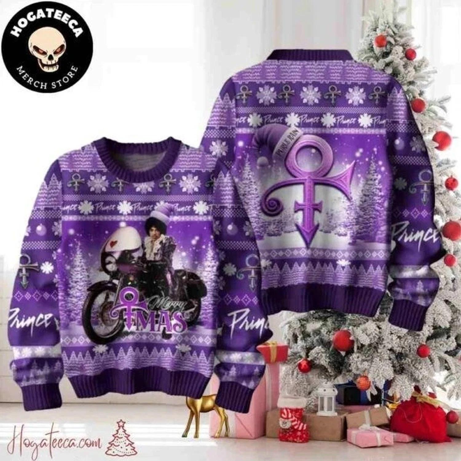 Prince Merry Purple Rain Christmas Princemas Ugly Christmas