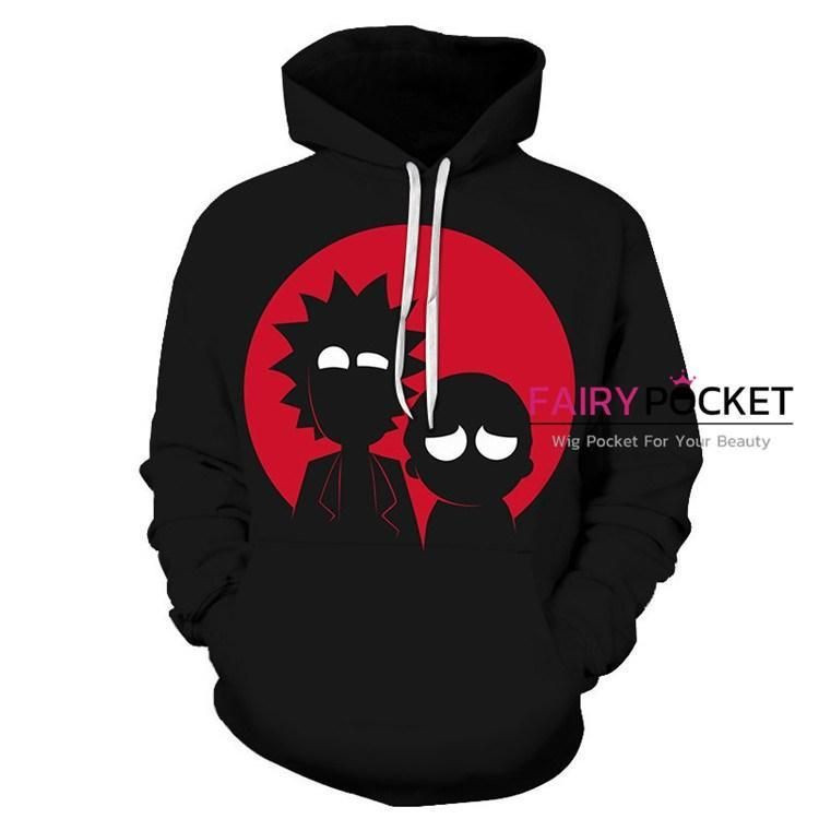 Rick and Morty Black 3D All Over Print Hoodie & Zip Hoodie