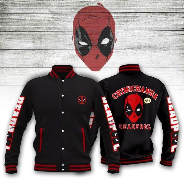 Deadpool Marvel Comics, Chimichanga Deadpool Baseball Jacket