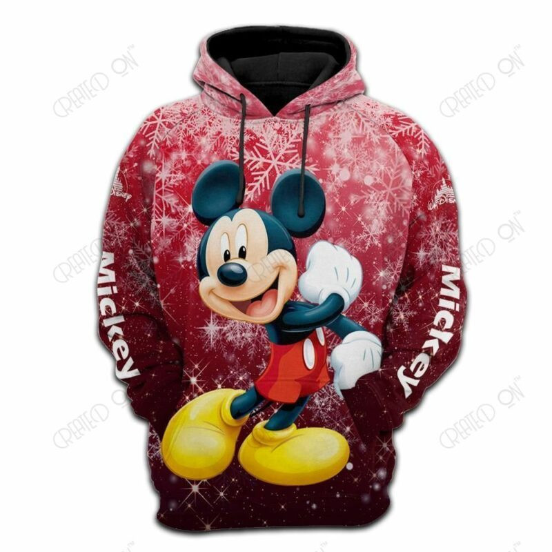 Disney Anime Hoodie For Men Mickey Mouse Print Jacket 3d Baseball Uniform Pullover Hoodie