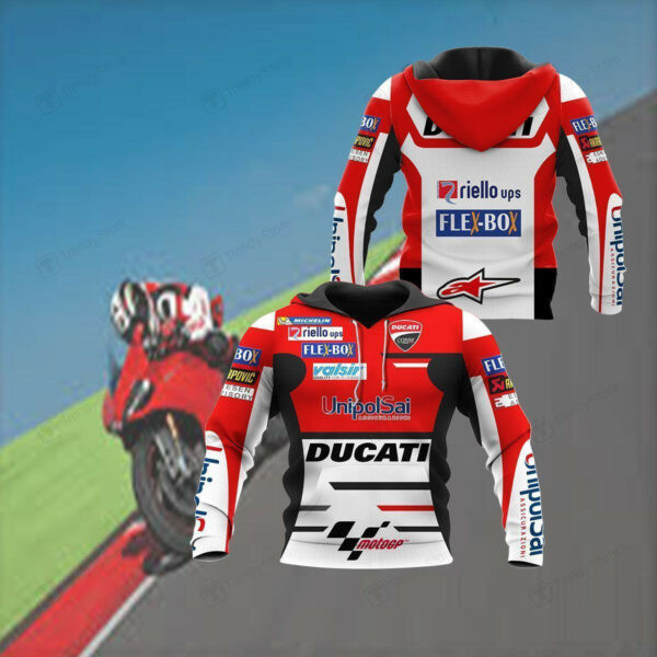 Ducati Racing Shirt 530, 3d Hoodie Zip Hoodie 1497