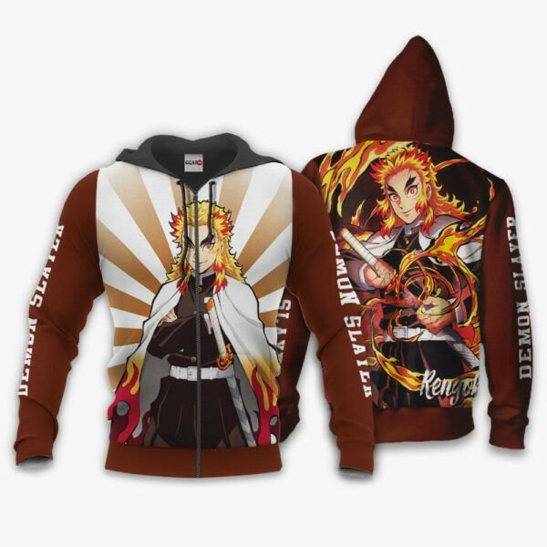 Rengoku Demon Slayer Anime 3k43 Cartoon 3d Hoodie Zip Hoodie 2407