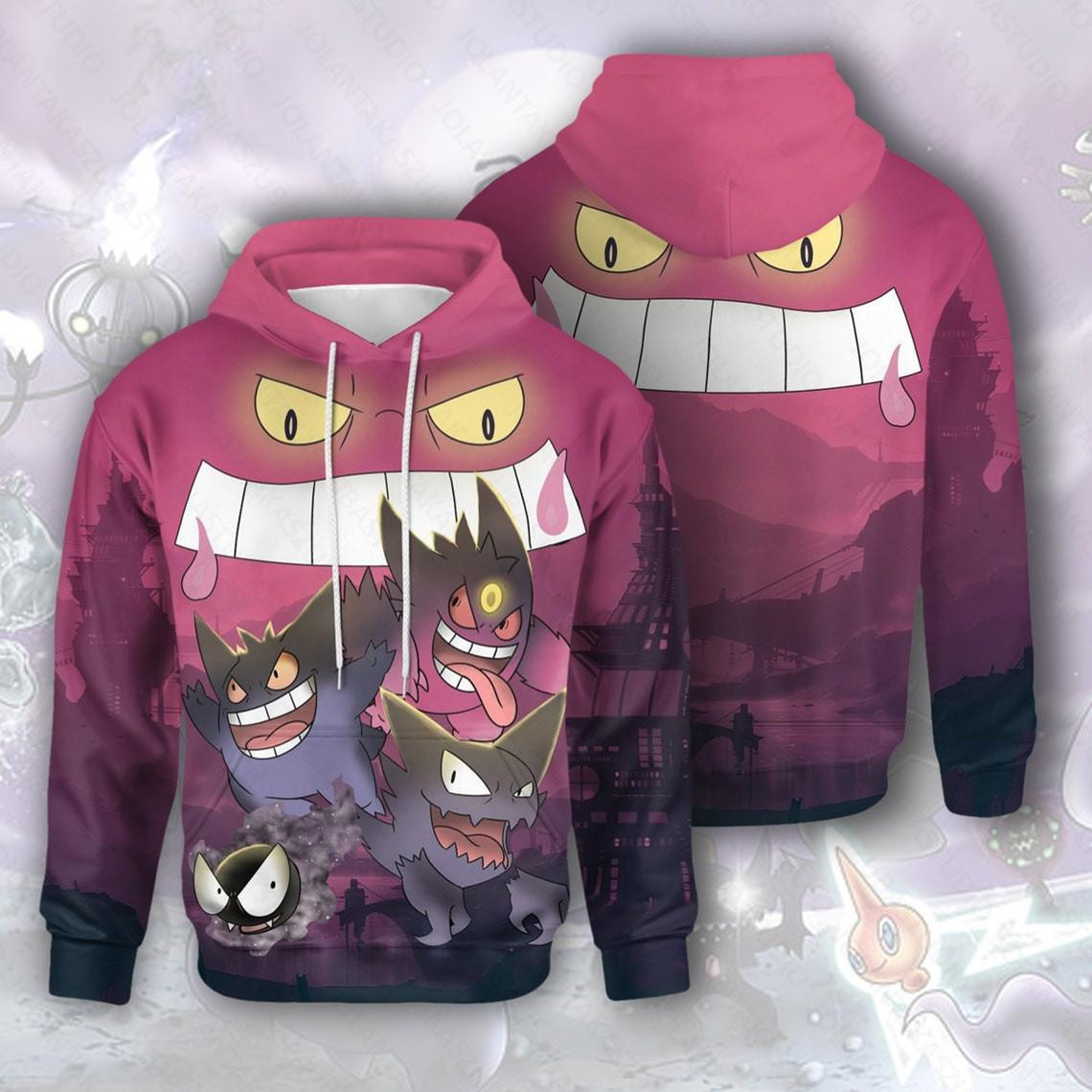Pokemon Hoodie, Pokemon Gift For Fan, Pokemon Gift Ver18, Aop Hoodie