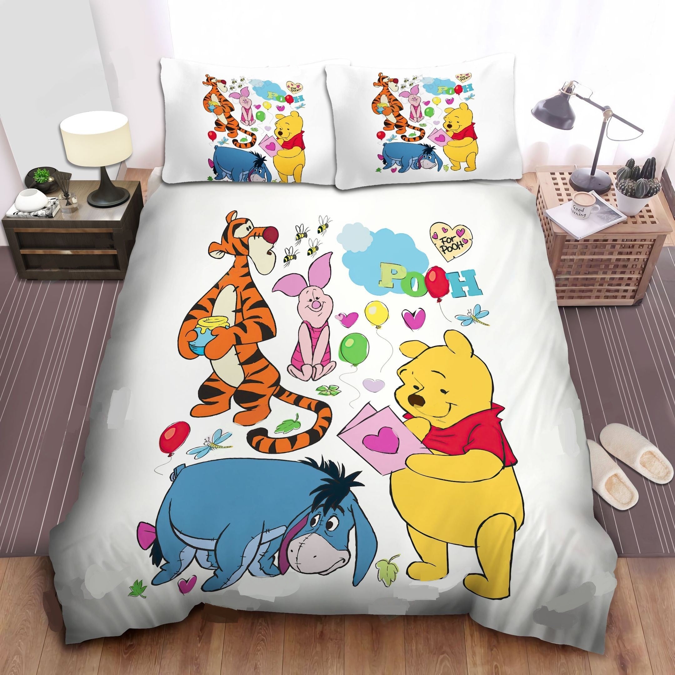 WTP Bedding Set DN Pooh And Friends Playing Duvet Covers