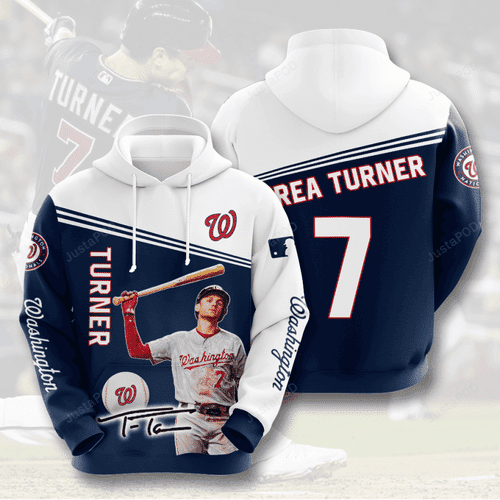 WASHINGTON NATIONALS Trea Turner 3D All Over Print Hoodie & Zip Hoodie