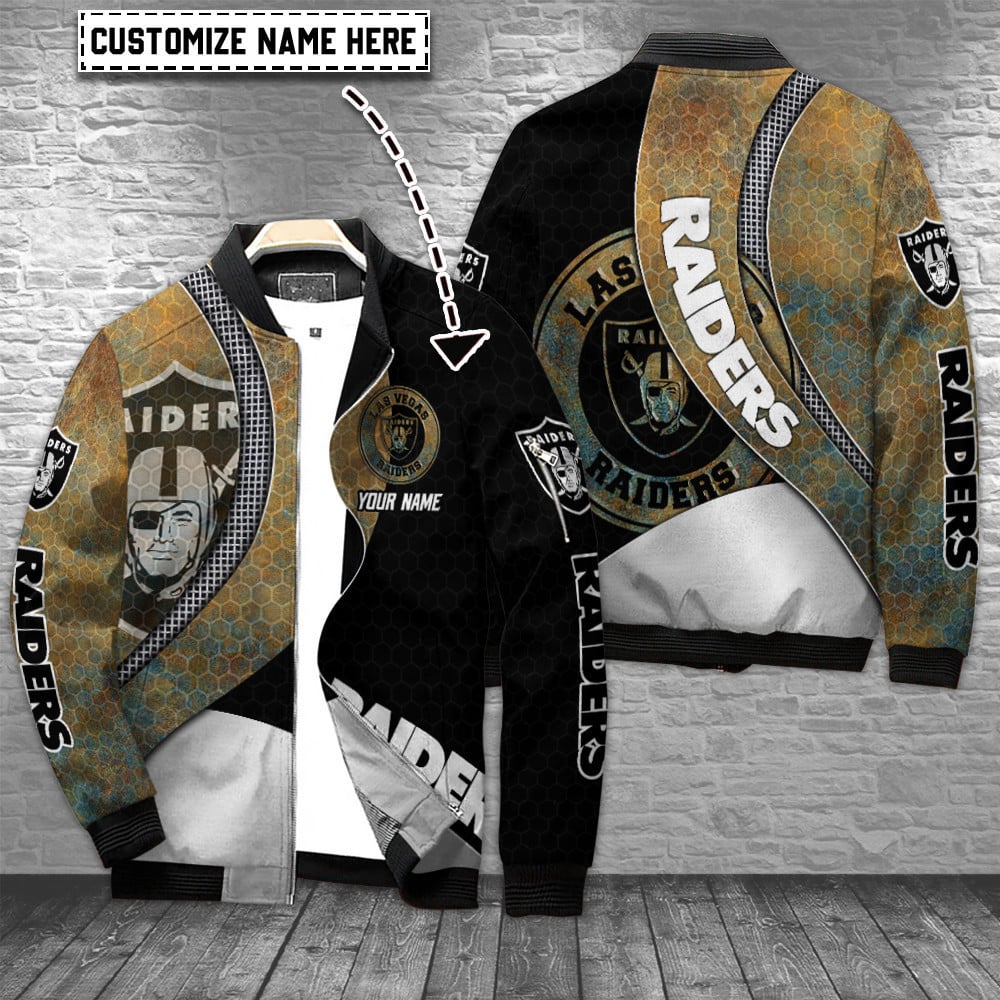 Las Vegas Raiders Personalized Bomber Jacket BG710