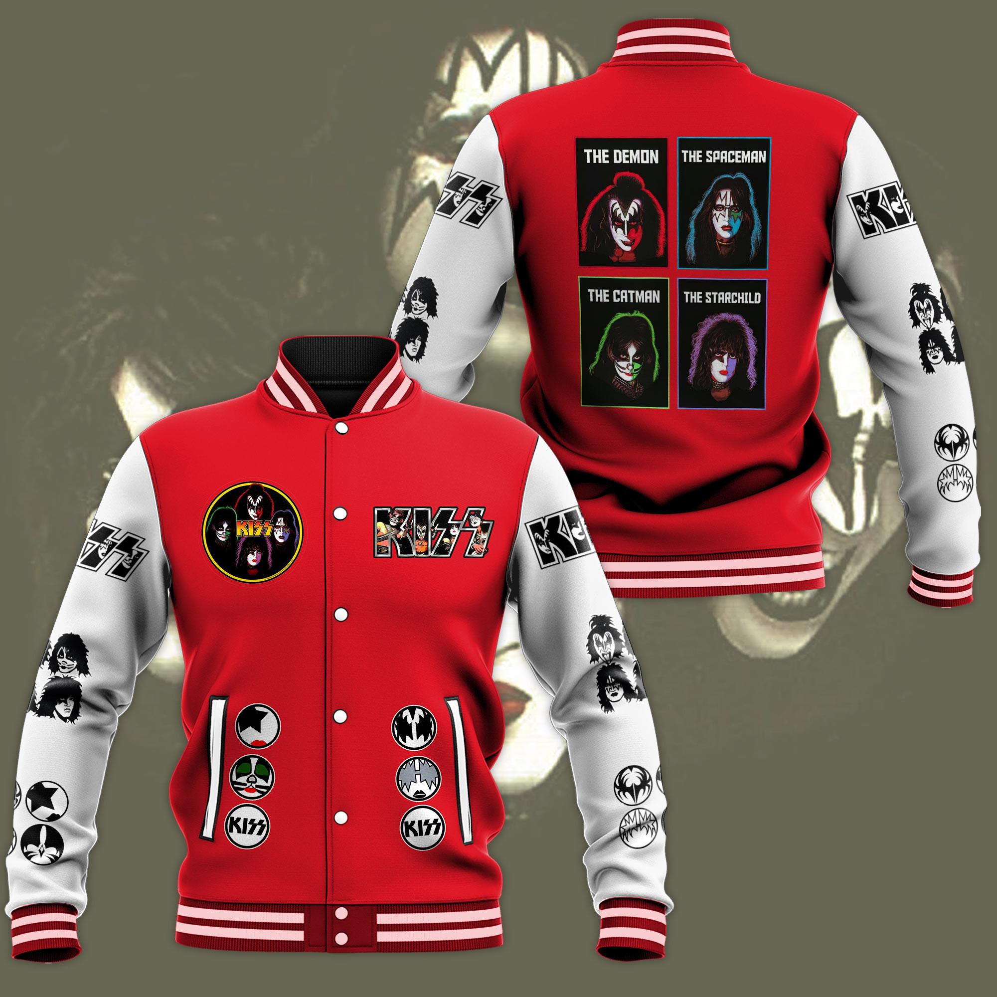 Kiss Rock Band Baseball Jacket