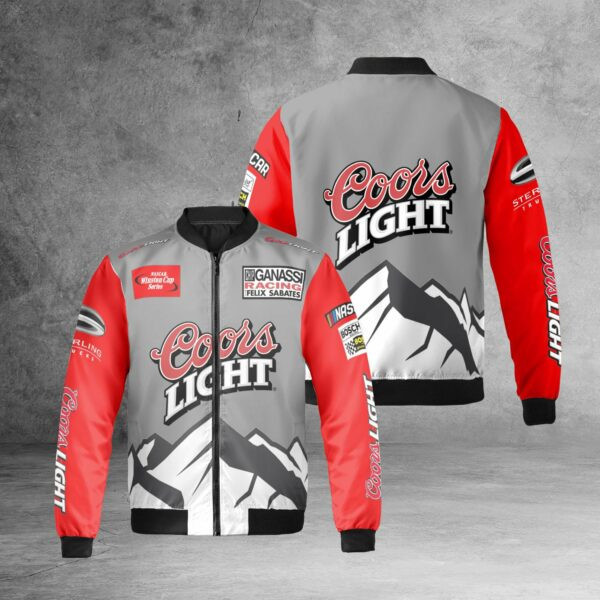 Coors Light Racing Silver Bullet Trending Bomber Jacket 477 34