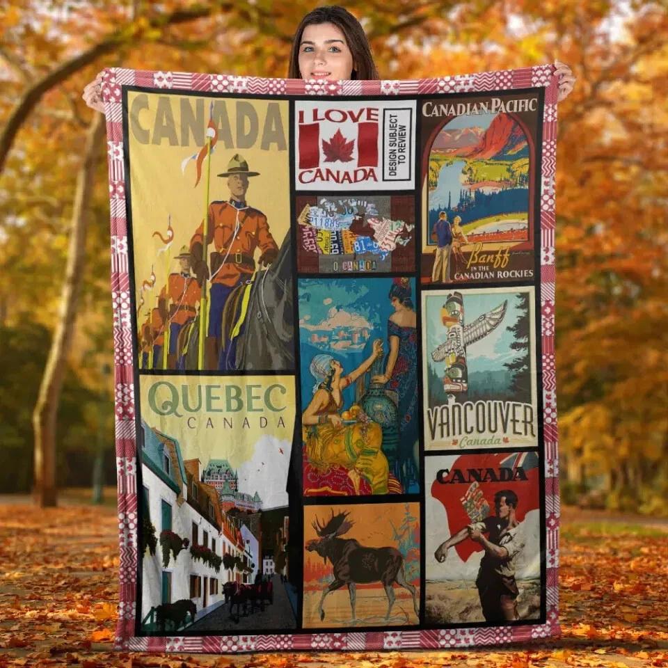 Canada Blanket  Culture Of Canada Fleece Sherpa Blanket