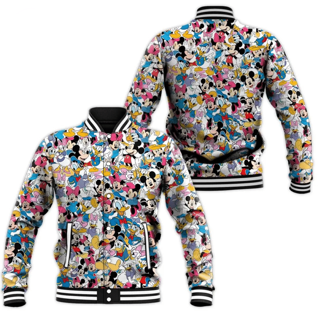 Disney Mickey, Mickey And Friends Disney Varsity Pattern 383 Gift Lover Baseball Jacket