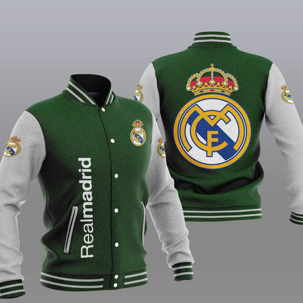 Real Madrid Green Baseball Jacket