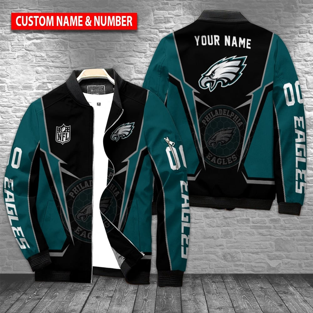 Philadelphia Eagles Personalized Bomber Jacket BG894