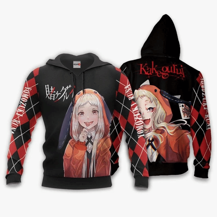 Runa Yomozuki Kakegurui  3d Hoodie Zip Hoodie