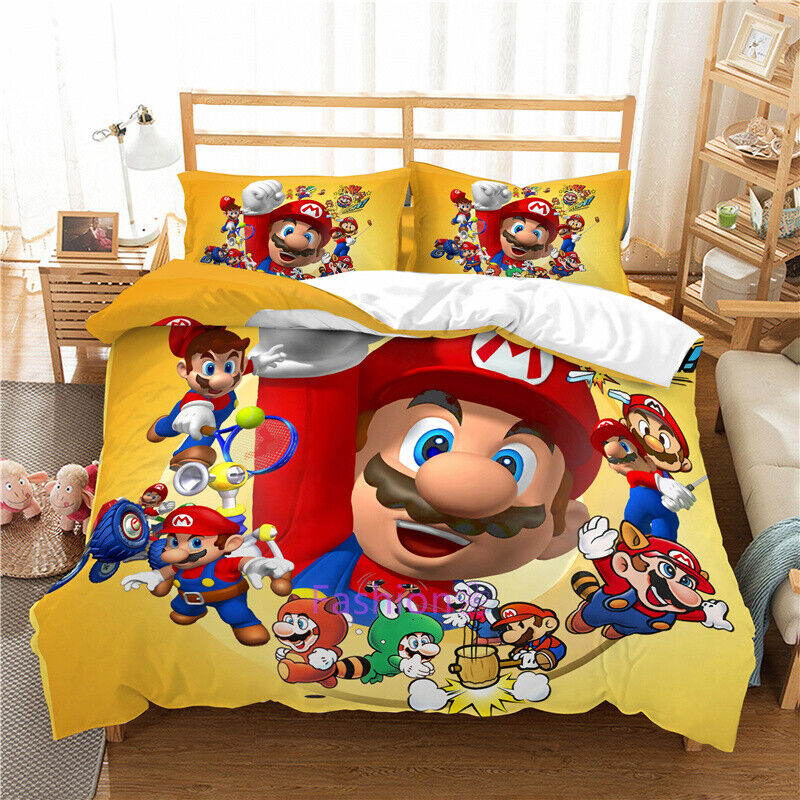 Mario Bedding Set Mario In Every Versions Graphic Duvet Covers