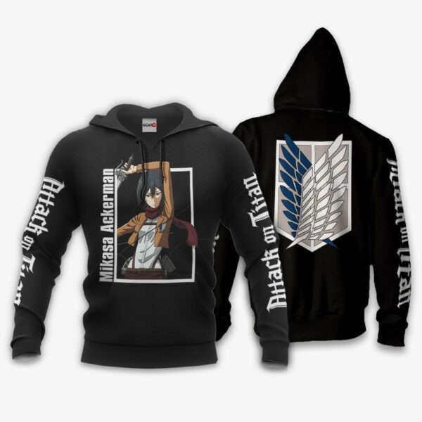 Mikasa Ackerman Attack On Titan Anime 3k186   Cartoon 3d Hoodie Zip Hoodie 2886