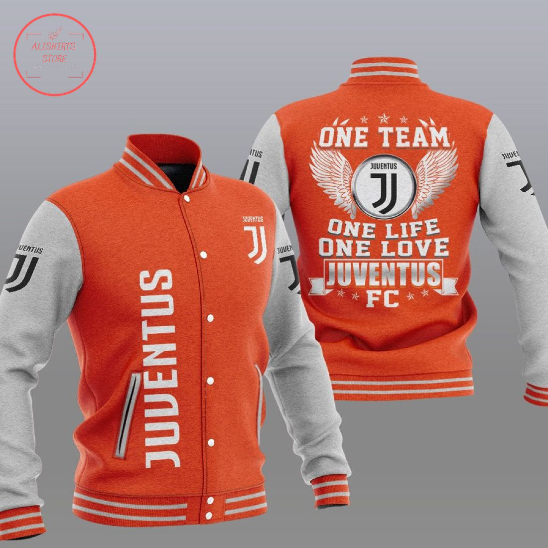 Juventus FC Orange One Team Baseball Jacket