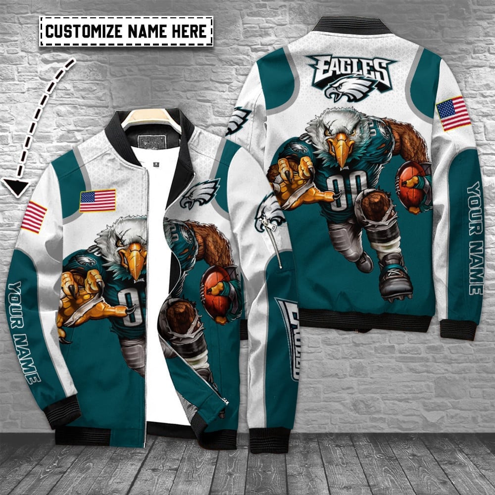 Philadelphia Eagles Personalized Bomber Jacket BG629