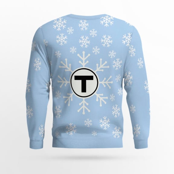 Boston MBTA Holiday Sweater 2025 (No Light Up)